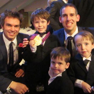 Jack, Toby & Noah with Olympic Gold Medallists Timothy Baillie and Etienne Stott